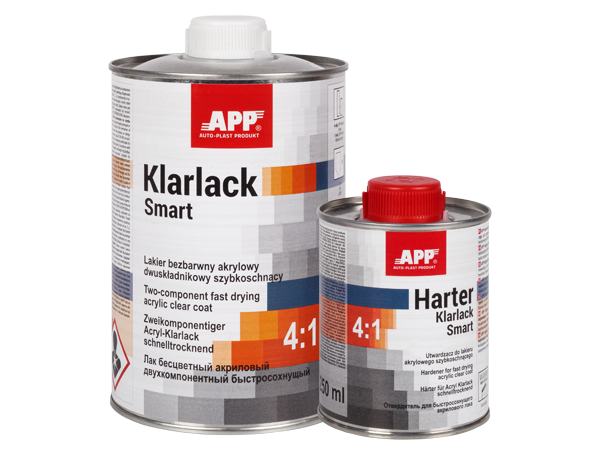 APP - Quick-drying two-component acrylic clearcoat + hardener Klarlack Smart 4:1+Harter