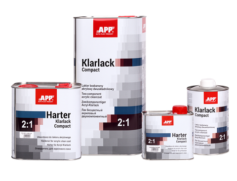 APP - Two-component acrylic clearcoat + hardener Klarlack Compact 2:1+Harter