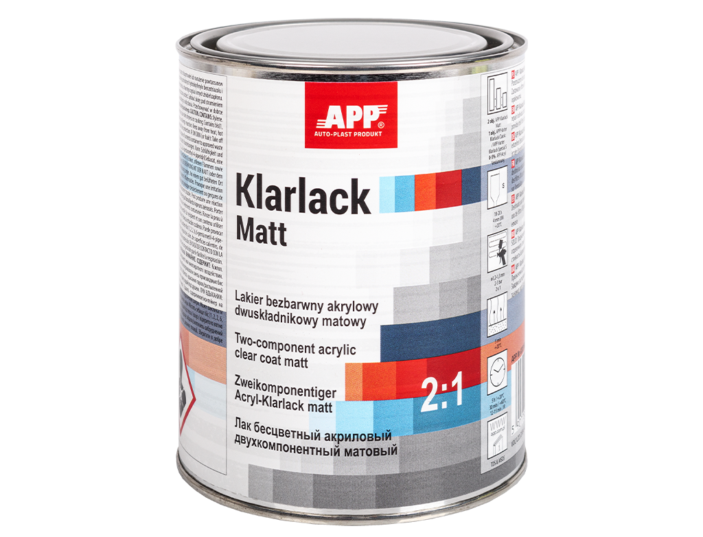 Two component matt clearcoat APP Klarlack Matt 2:1+Harter