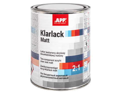 Two component matt clearcoat APP Klarlack Matt 2:1+Harter