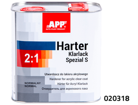 APP + Two-component acrylic clearcoat with a special effect + hardener Klarlack Spezial S 2:1+Harter