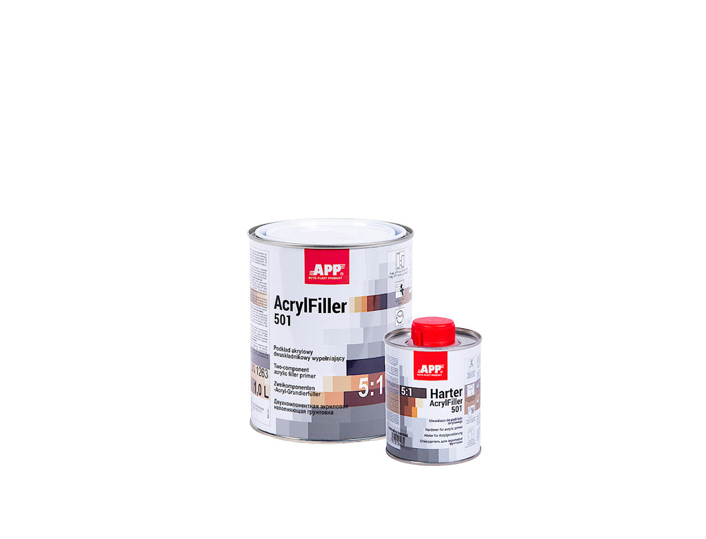 APP - Two-component acrylic primer filler HS + hardener AcrylFiller 501 5:1+Harter