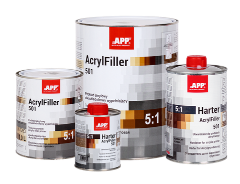 APP - Two-component acrylic primer filler HS + hardener AcrylFiller 501 5:1+Harter