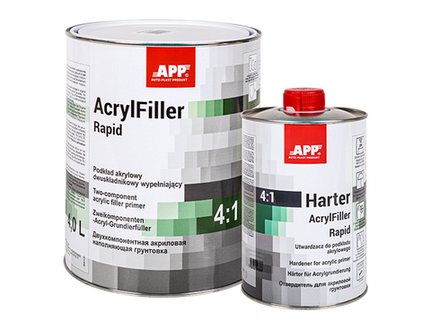 APP - Two-component acrylic primer filler HS + hardener AcrylFiller Rapid 4:1+Harter