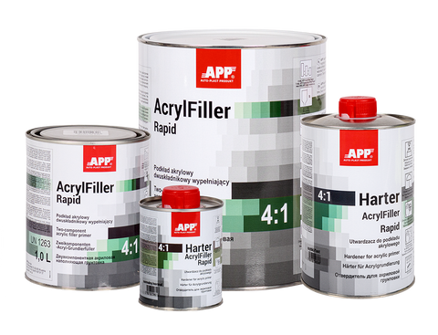 APP - Two-component acrylic primer filler HS + hardener AcrylFiller Rapid 4:1+Harter