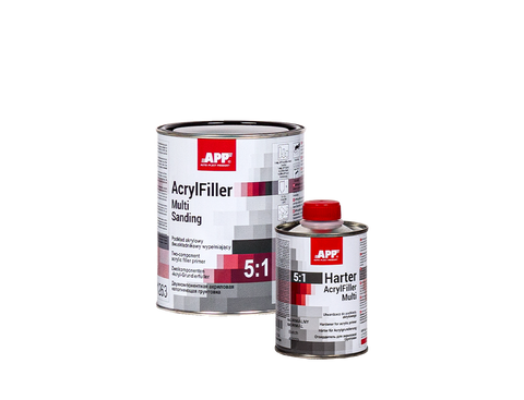 APP + Two component acrylic primer filler HS + hardener AcrylFiller Multi Sanding 5:1 + Harter