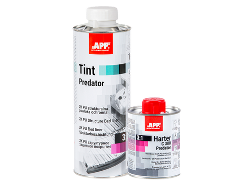 APP - 2K PU Structure Bed liner + hardener Tint Predator 3:1+Harter