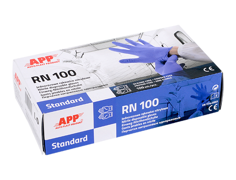 Nitrile disposable gloves CE APP RN 100 STANDARD