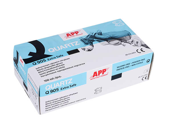 APP - Nitrile disposable gloves CE QUARTZ Q905 Extra Safe