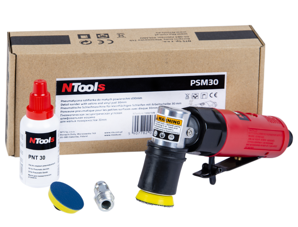 NTools - Pneumatic grinder for small areas with a shield 30mm PSM30