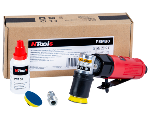 NTools - Pneumatic grinder for small areas with a shield 30mm PSM30