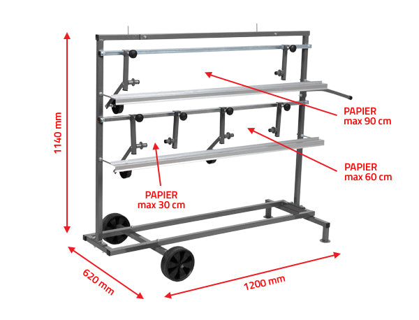 NTools - Stand for three rolls of masking paper 30 to 90cm SPM 3