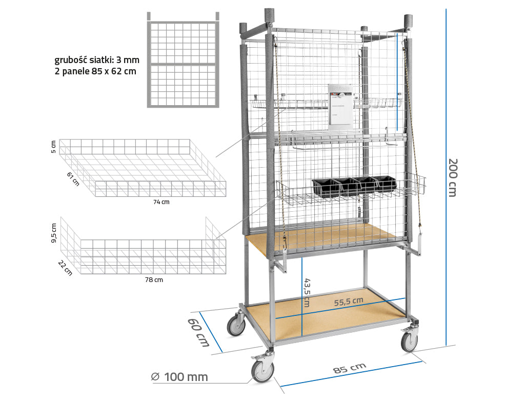 NTools - Auxiliary trolley for body parts CE Trolley