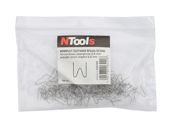 NTools - A set of staples NTools OCS06 - 0.6 mm outer corner (100 pcs.) NTools OCS06