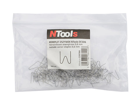 NTools - A set of staples NTools OCS06 - 0.6 mm outer corner (100 pcs.) NTools OCS06