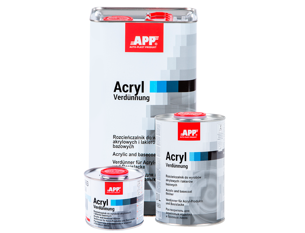 APP - Acryl Thinner for acrylic products and basecoats Acryl Verdunnung