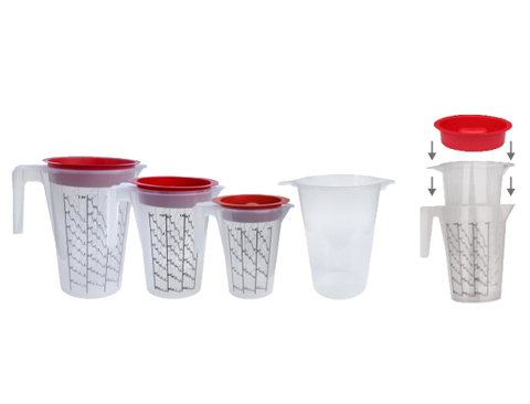 APP - Cup for mixing paints and varnishes + input + lid Cup System