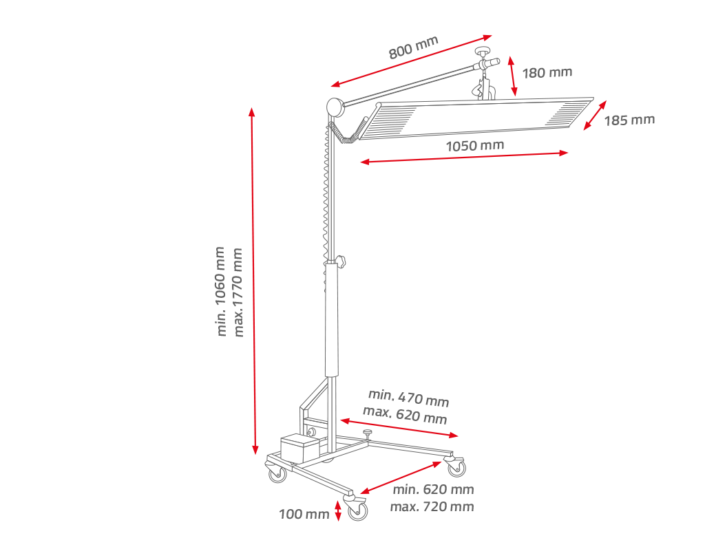 NTools - Shadow lamp on a stand NTools LC 1050 2.0