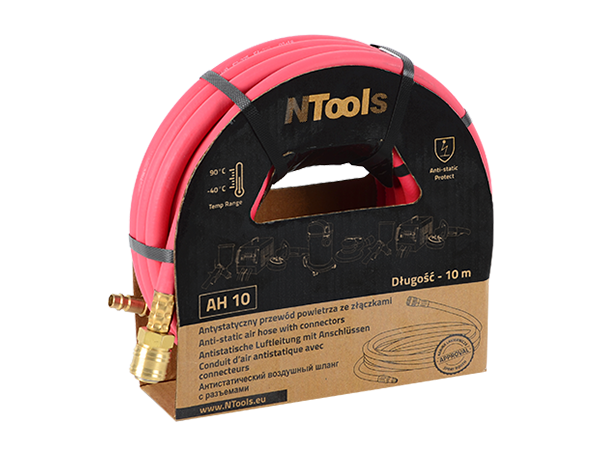 NTools - Antistatic air hose 8x15 with couplings NTools AH 10