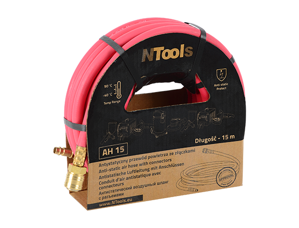 NTools - Antistatic air hose 8x15 with couplings NTools AH 15