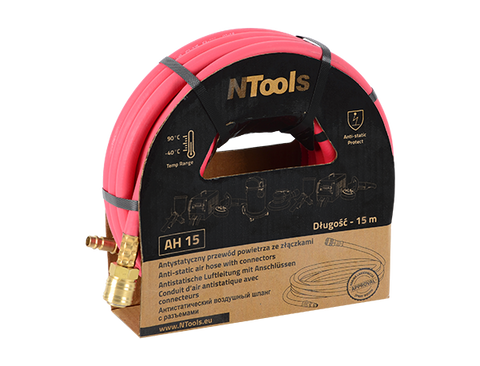 NTools - Antistatic air hose 8x15 with couplings NTools AH 15